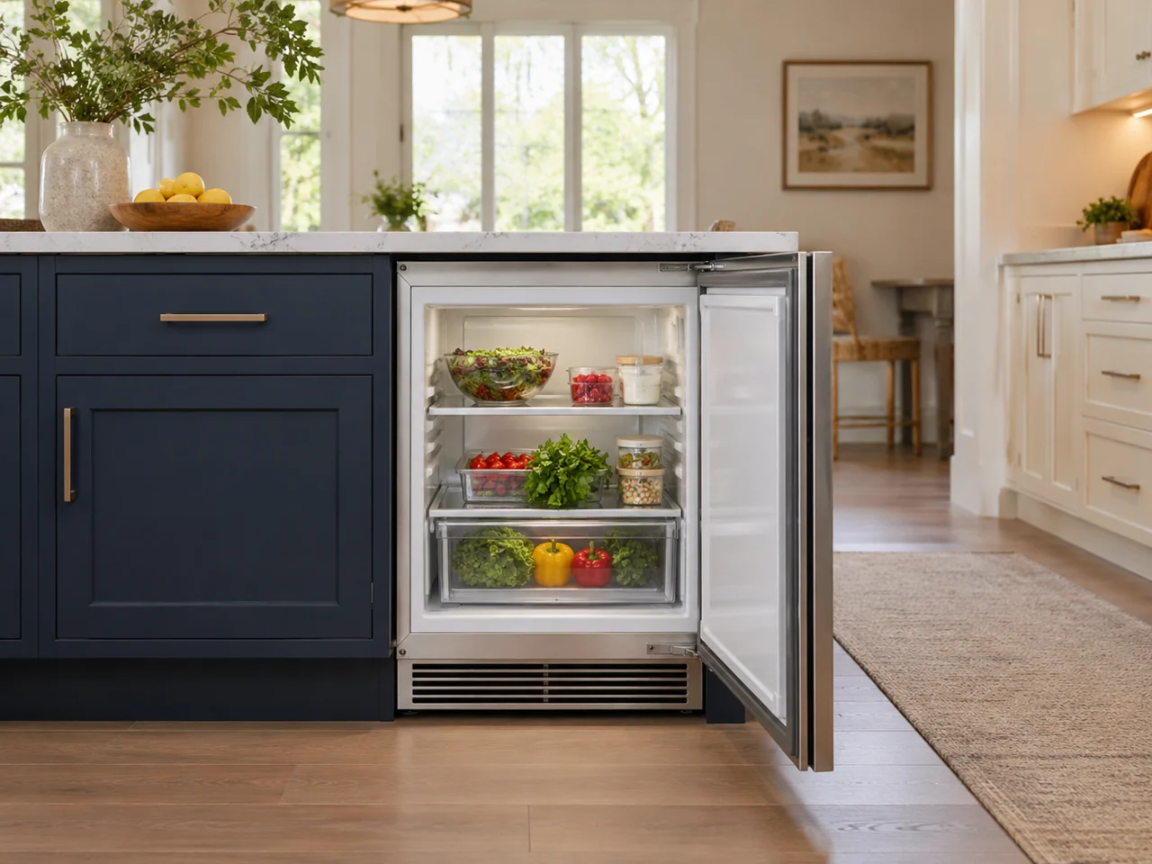 Illustration of Sub-Zero undercounter refrigerator